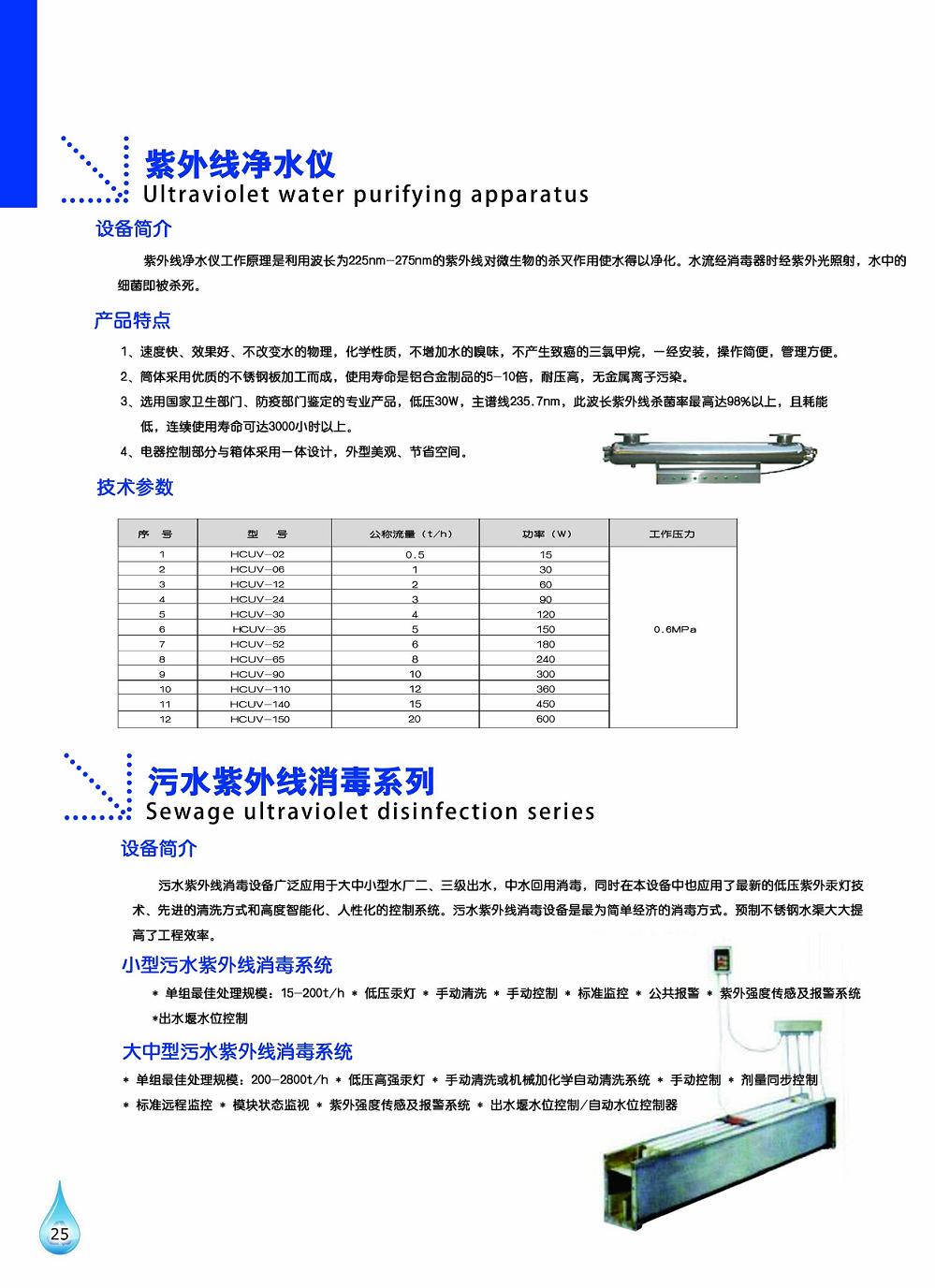 工泉牌紫外线消毒器产品彩页